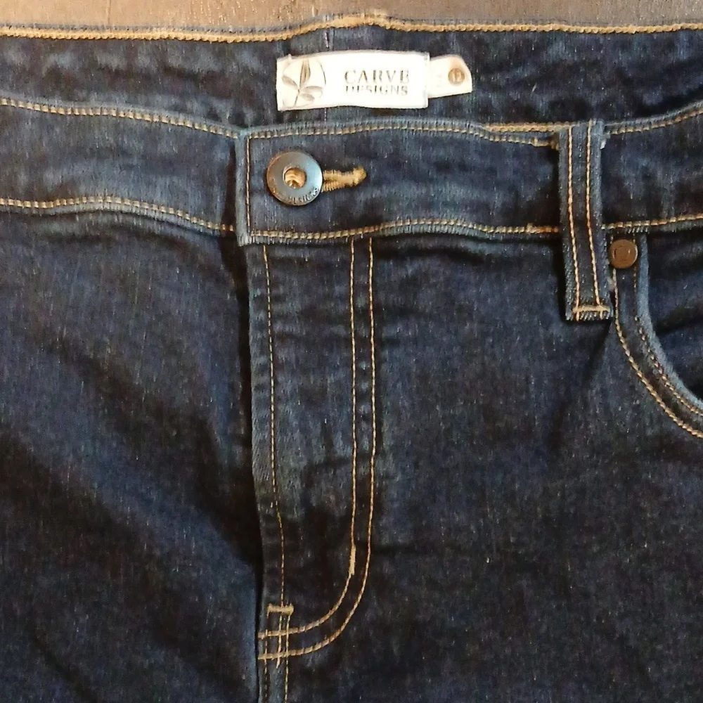 Carve Designs Deep Blue Denim Five Pocket Jeans Size 12 Waist Womens. - Picture 2 of 5